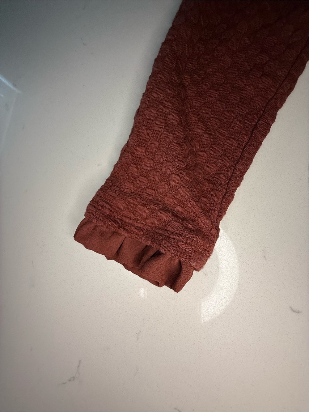 Elle Textured Ruffle-Neck Long Sleeve Top - Picture 5 of 9